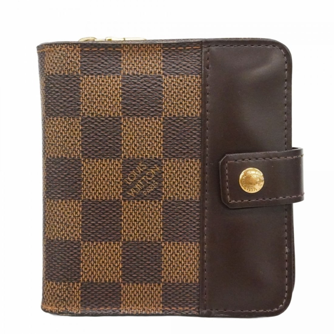 Louis Vuitton Damier Compact Zip Wallet N61668 Ebene Women's: --- Catalog ---Category: SizeSize (HxWxD): 11cm x 10.5cm x 3cm / 4.33'' x 4.13'' x 1.18''Category: DesignType: Wallet (bi-fold)Color: EbeneGender: WomenCategory: GeneralMPN: N61668Brand: Louis Vuitton