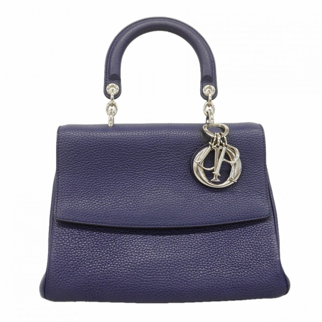 Christian Dior Be Leather Handbag, Navy, Women's: --- Catalog ---Category: SizeSize (HxWxD): 20.5cm x 26.5cm x 13cm / 8.07'' x 10.43'' x 5.11''Category: DesignType: HandbagColor: NavyGender: WomenMaterial: Leather Hardware Color: SilverCategory: Gene