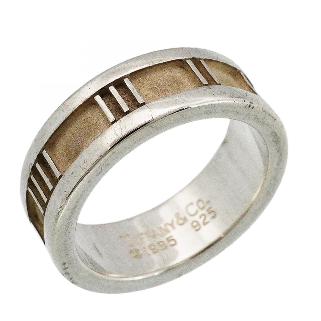 Tiffany & Co. Atlas Ring, Sterling Silver 925, Size 9, Women's: --- Catalog ---Category: SizeJP Size: 9US Size: 5Category: DesignType: Band ringGender: WomenMaterial: Silver 925Category: GeneralBrand: Tiffany--- Item List ---Section: ConditionRanking: Rank AB Used