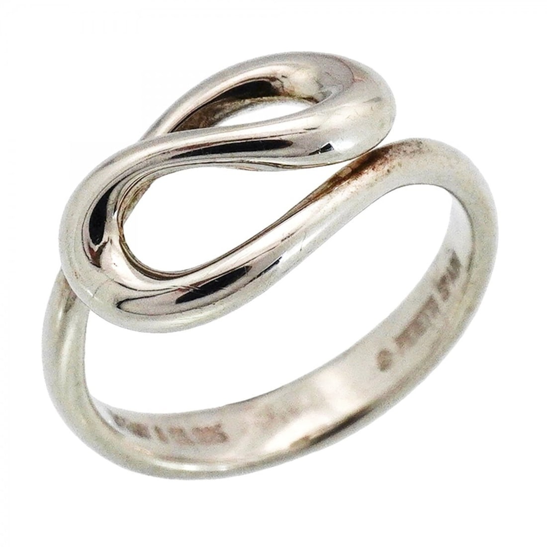 Tiffany & Co. Wave Ring, Sterling Silver 925, Size 7.5, Women's: --- Catalog ---Category: SizeJP Size: 7.5US Size: 4Category: DesignType: Band ringGender: WomenMaterial: Silver 925Category: GeneralBrand: Tiffany--- Item List ---Section: ConditionRanking: Rank AB Us