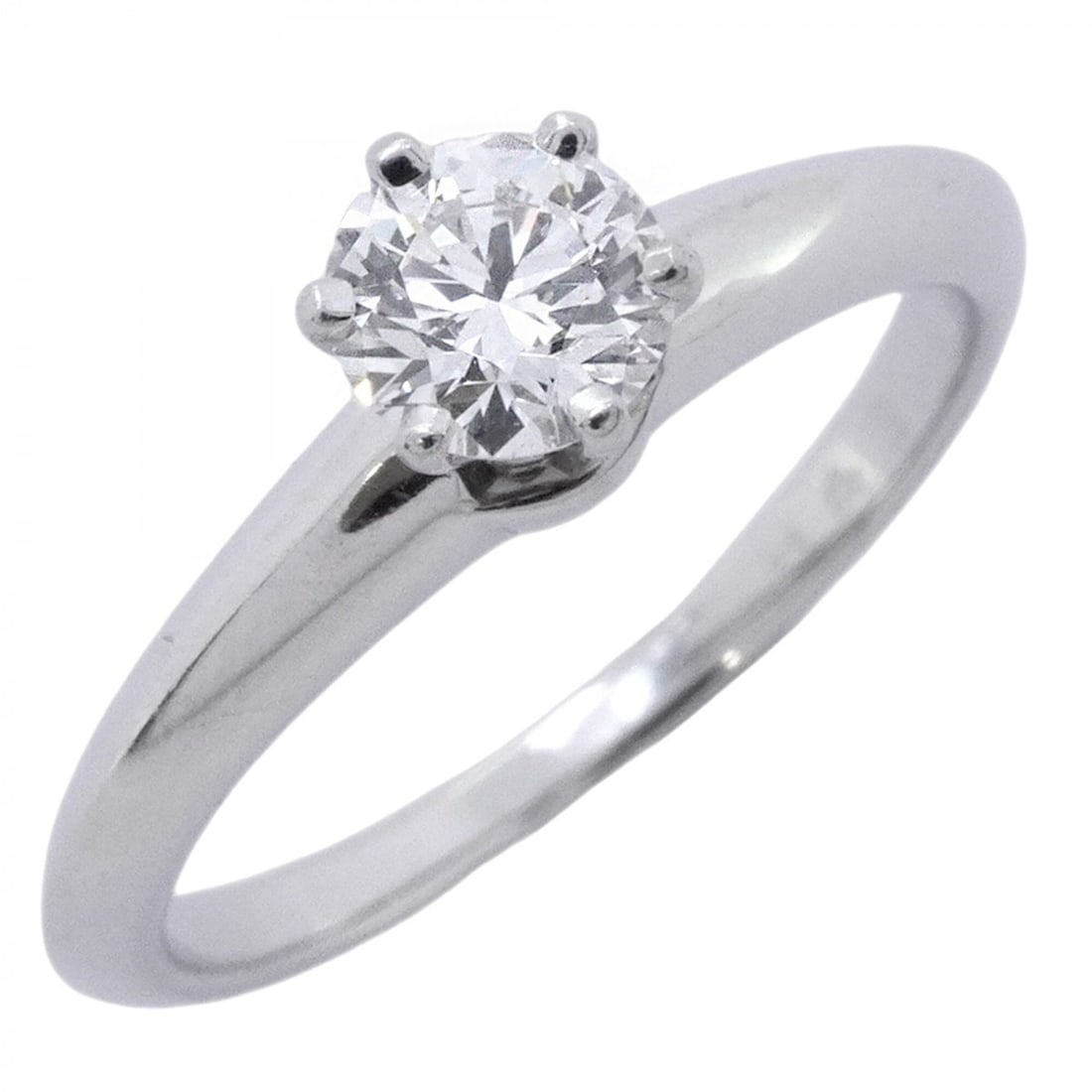 Tiffany & Co. Solitaire Ring, 1PD (One Diamond), Pt950 Platinum, 0.41ct Diamond, Size 10.5 (Women's): --- Catalog ---Category: SizeJP Size: 10.5US Size: 5.5Category: DesignType: Band ringStone: DiamondGender: WomenMaterial: Platinum 950Weight (ct.): 0.41Category: GeneralBrand: Tiffany--- Item List