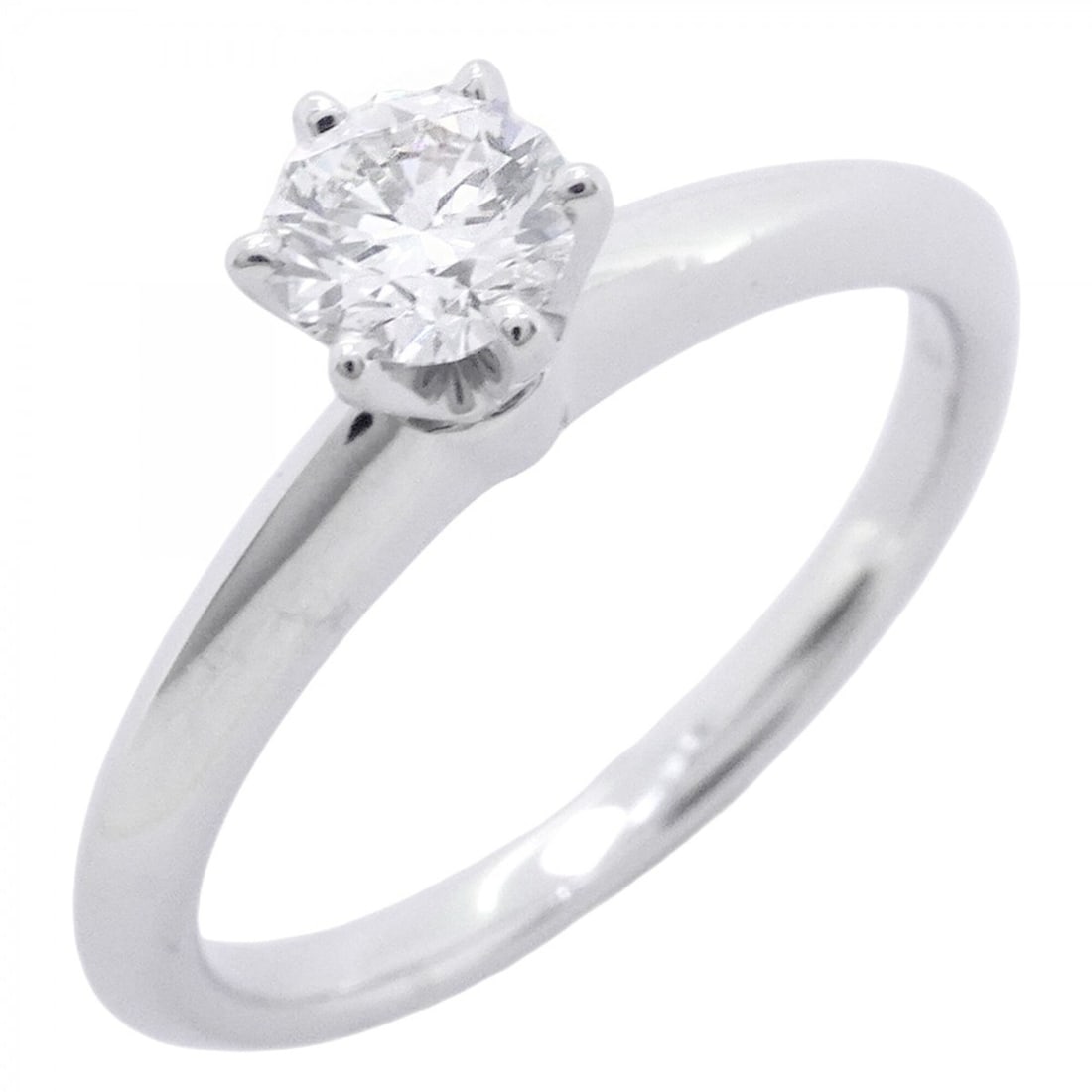 Tiffany & Co. Solitaire Ring, 1PD (One Diamond), Pt950 Platinum, 0.30ct Diamond, Size 7.5 (Women's): --- Catalog ---Category: SizeJP Size: 7.5US Size: 4Category: DesignType: Band ringStone: DiamondGender: WomenMaterial: Platinum 950Weight (ct.): 0.30Category: GeneralBrand: Tiffany--- Item List