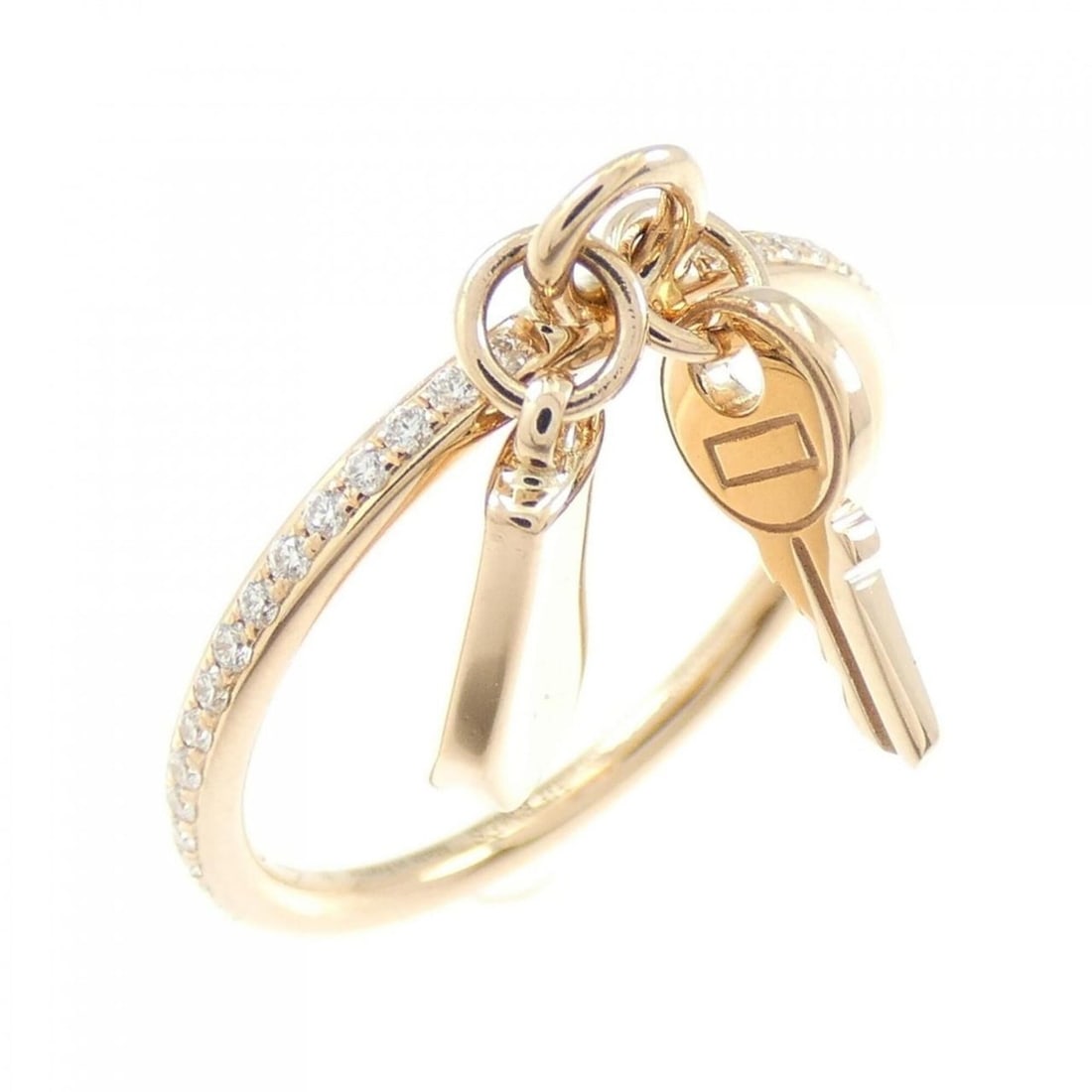 Hermes Kelly Clochette Ring: --- Catalog ---Category: SizeUS Size: 6Brand Size: 51Category: DesignType: Band ringStone: DiamondGender: WomenMaterial: Pink gold (18K)Category: GeneralMPN: H220651BBrand: Hermes--- Item List ---Sect