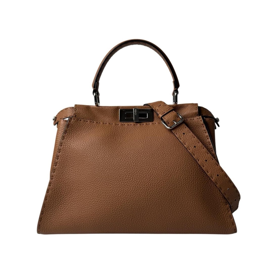 Fendi Selleria Peekaboo 2-way Shoulder Bag/Handbag (8BN290) - Crossbody Bag for Women: --- Catalog ---Category: SizeSize (HxWxD): 26cm x 34cm x 8cm / 10.23'' x 13.38'' x 3.14''Category: DesignType: Handbag, Shoulder bagColor: BrownGender: WomenMaterial: Leather Category: GeneralBrand: F