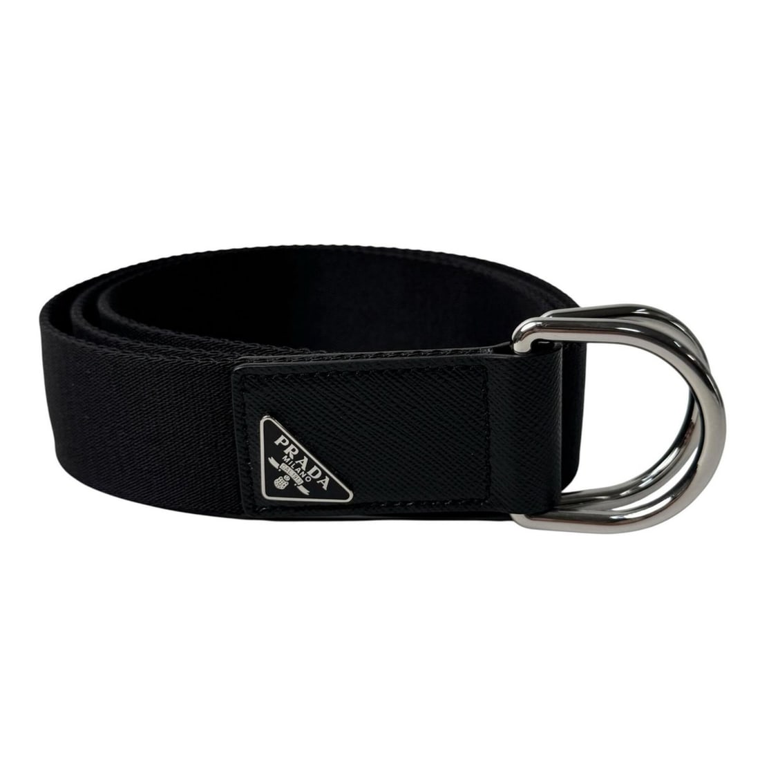 Prada PRADA Woven Re-Nylon Triangle Logo Belt 2CN028 2 Men's (1 of 9)