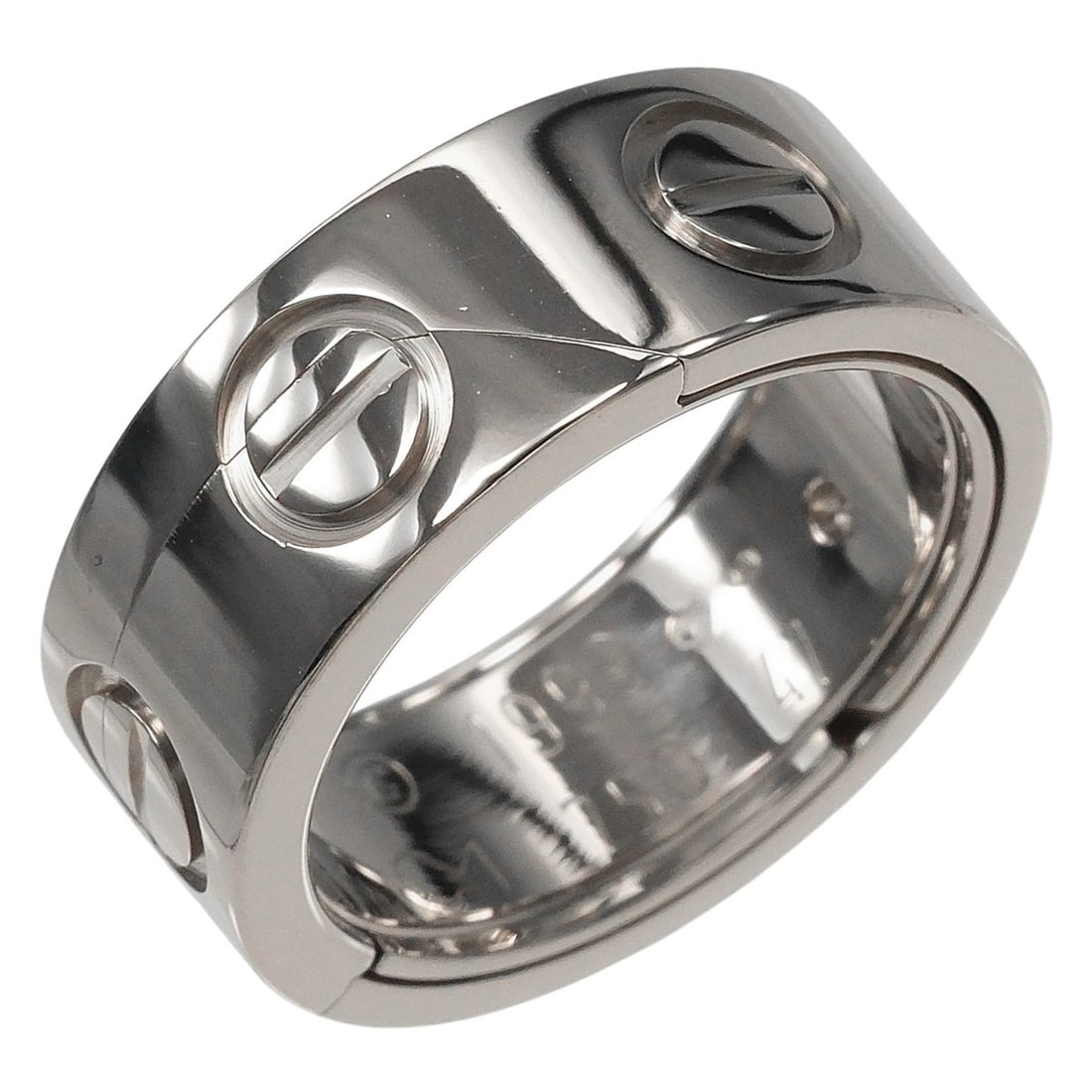 Cartier Astro Love Ring, Size 7, 18K White Gold, Approx. 11.6g: --- Catalog ---Category: SizeUS Size: 4Brand Size: 47Category: DesignType: Band ringGender: WomenMaterial: White gold (18K)Category: GeneralBrand: Cartier--- Item List ---Section: ConditionRanking: Ra