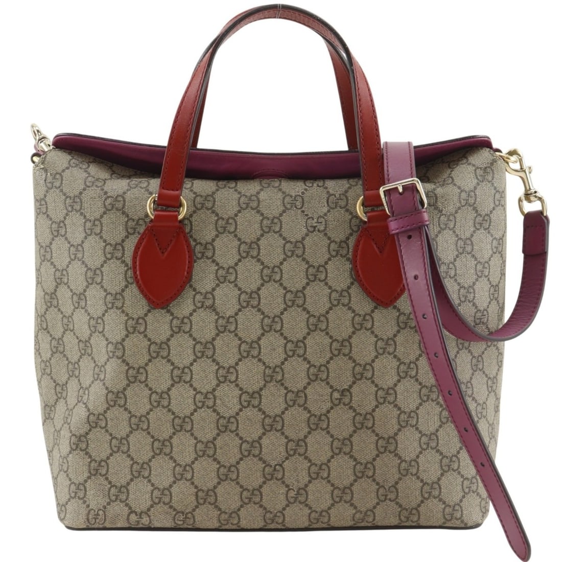 Gucci 2-Way Shoulder Handbag 429147 GG Supreme Canvas Brown A5 Magnetic Closure Bag for Women: --- Catalog ---Category: SizeSize (HxWxD): 26cm x 29cm x 13.5cm / 10.23'' x 11.41'' x 5.31''Category: DesignType: HandbagColor: BrownGender: WomenMaterial: Leather Category: GeneralMPN: 429147Brand: G
