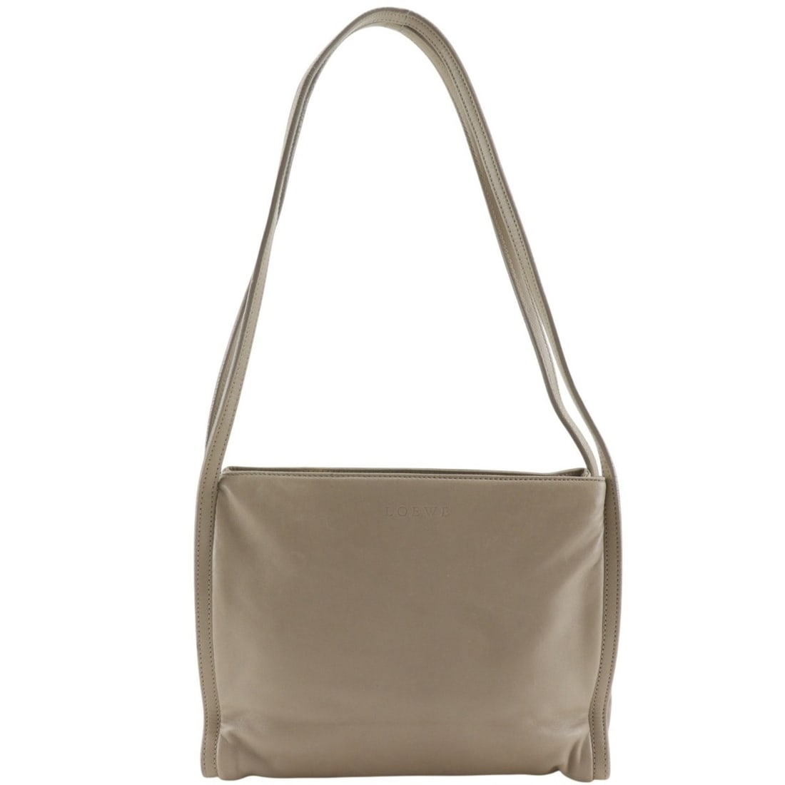 Loewe LOEWE Shoulder Bag, Lambskin, Beige, A5 Size, Women's: --- Catalog ---Category: SizeSize (HxWxD): 18cm x 24cm x 9cm / 7.08'' x 9.44'' x 3.54''Category: DesignType: Shoulder bagColor: BeigeGender: WomenMaterial: Leather Leather/Fur Type: LambskinCategory: 