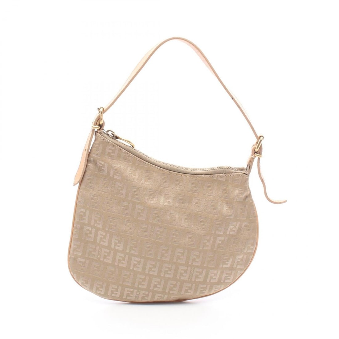 Fendi Zucchino Shoulder Bag/Handbag, Canvas and Leather, Women's, Beige: --- Catalog ---Category: SizeSize (HxWxD): 18.5cm x 22cm x 1cm / 7.28'' x 8.66'' x 0.39''Category: DesignType: Handbag, Shoulder bagColor: BeigeGender: WomenMaterial: Canvas , Leather Category: Genera