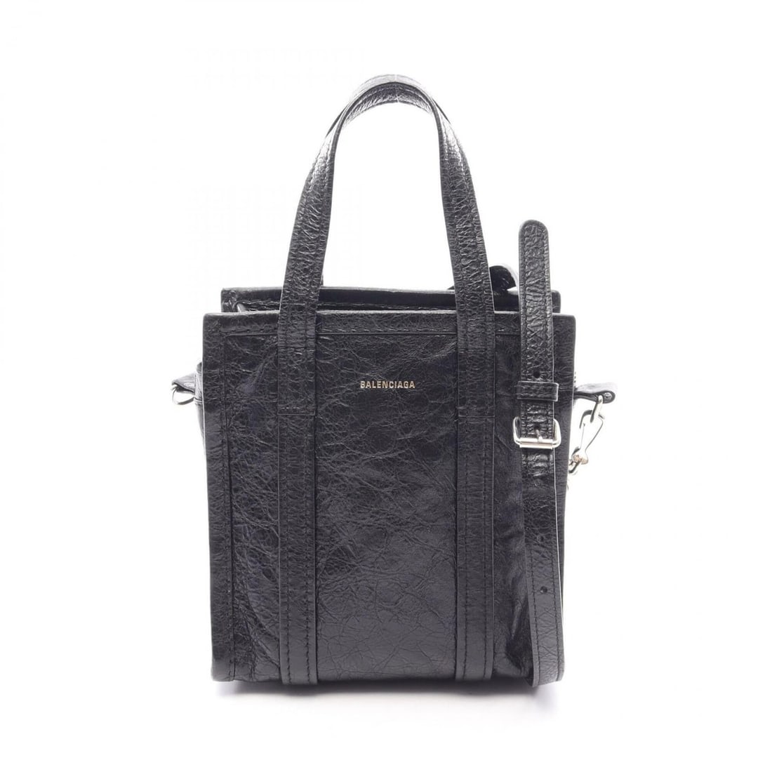 Balenciaga Bazar Shopper XXS 2-Way Leather Handbag for Women, Black (Item No. 513988) (1 of 18)
