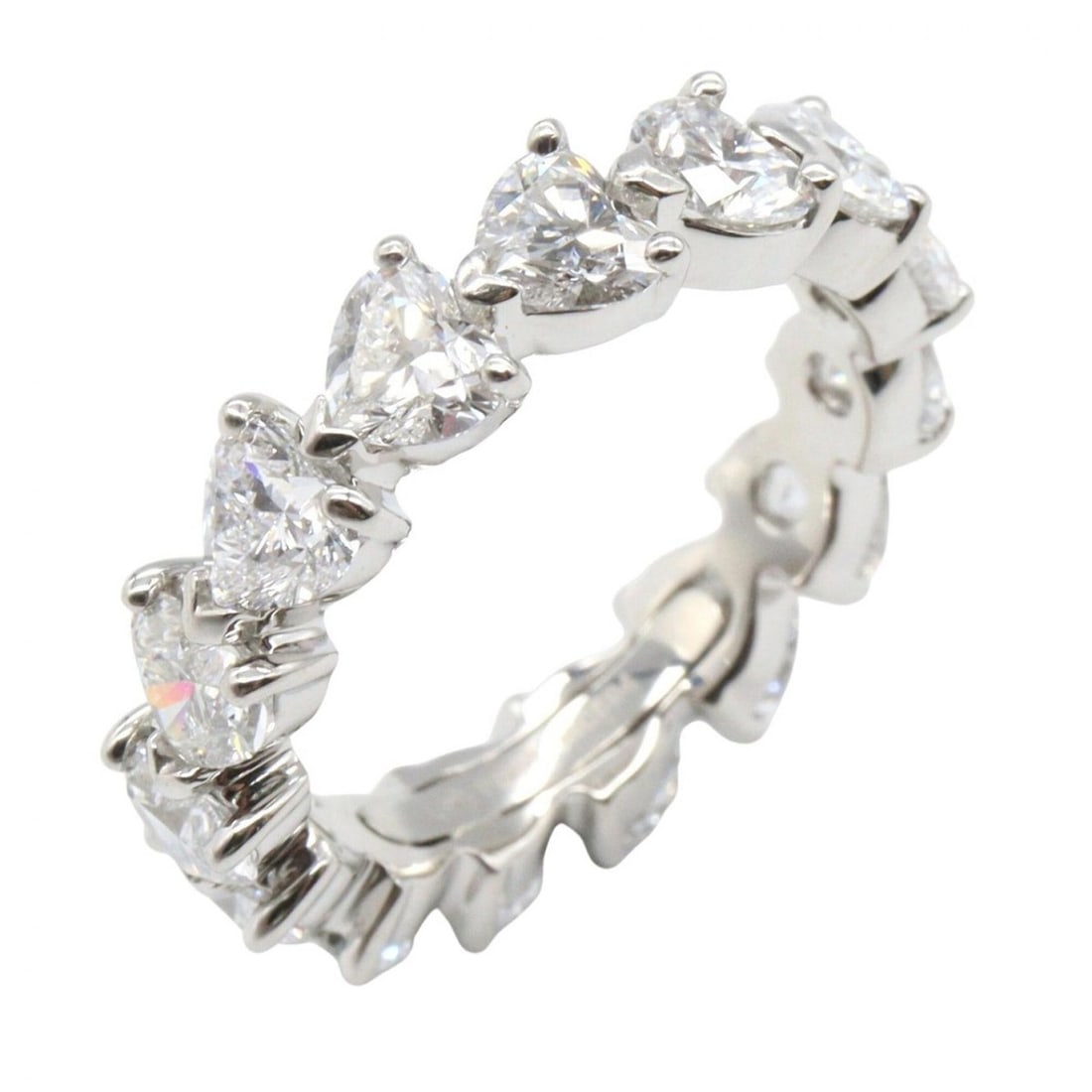 Harry Winston Prongset Ring - Platinum (Pt950) Diamond Women's Silver/Clear Tone: --- Catalog ---Category: SizeJP Size: 10US Size: 5.5Category: DesignType: Band ringColor: Clear, SilverGender: WomenMaterial: Platinum 950Category: GeneralBrand: Harry Winston--- Item List ---Section: