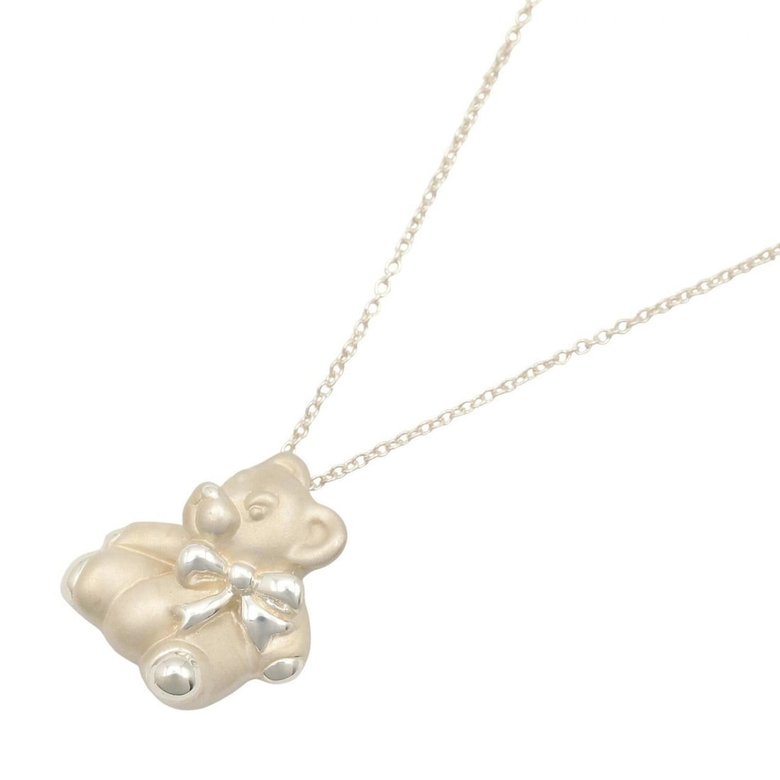 Tiffany & Co. Bear Necklace, Sterling Silver 925, Women's Jewelry, Tone: --- Catalog ---Category: SizePendant Size: 18.5mm x 16.7mm / 0.72'' x 0.65''Neck Circumference: 41 cm / 16.14''Category: DesignColor: SilverGender: WomenMaterial: Silver 925Necklace Type: NecklaceCate
