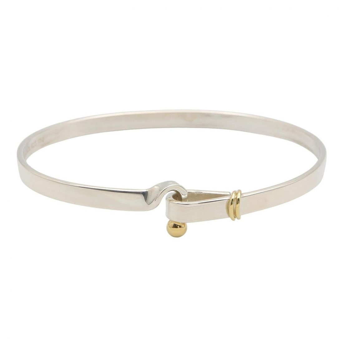 Tiffany & Co. Hook Eye Bangle - Accessory 18K (Yellow Gold) and Sterling Silver 925 Men's Women's (1 of 6)
