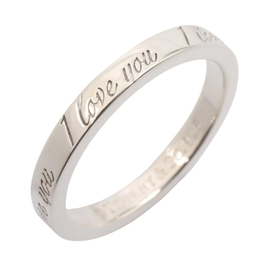 Tiffany & Co. Notes I Love You Ring - Sterling Silver 925 Women's Ring/Finger Tone: --- Catalog ---Category: SizeJP Size: 10.5Category: DesignType: Band ringColor: SilverGender: WomenMaterial: Silver 925Category: GeneralBrand: Tiffany--- Item List ---Section: ConditionRanking: Rank S