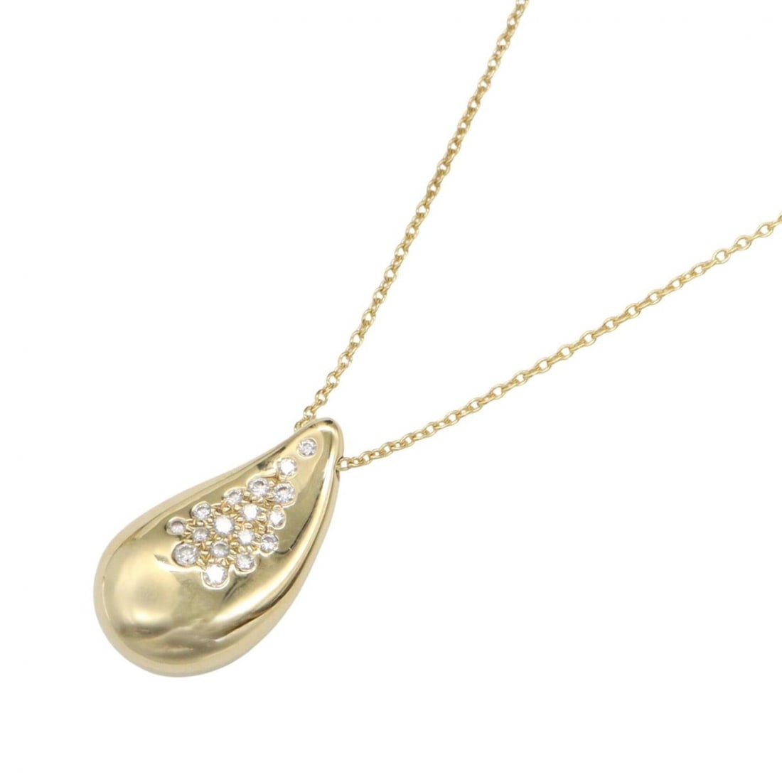 Tiffany & Co. Teardrop Diamond Necklace, 18K (Yellow Gold) Diamond, Women's, Gold Tone: --- Catalog ---Category: SizePendant Size: 20mm x 11mm / 0.78'' x 0.43''Neck Circumference: 41.5 cm / 16.33''Category: DesignColor: GoldGender: WomenMaterial: Yellow gold (18K)Necklace Type: NecklaceC