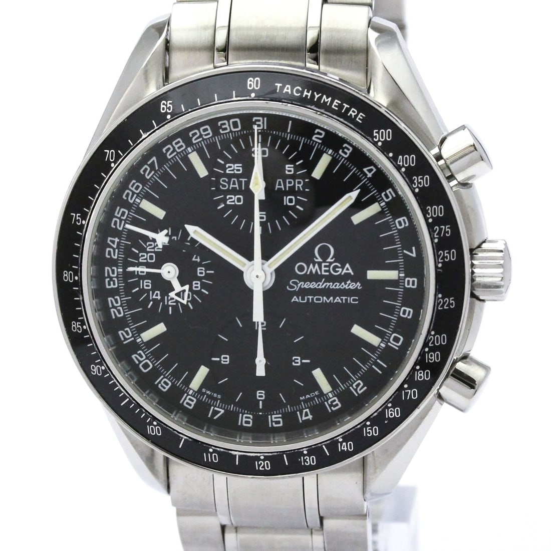 OMEGA Speedmaster Mark 40 Steel Automatic Mens Watch 3520.50 Polished: --- Catalog ---Category: SizeCase Diameter: 39mm / 1.54''Category: DesignType: WristwatchStyle: SportGender: MenColor (Dial): BlackMaterial (Band): Stainless steelMaterial (Case): Stainless steelCateg
