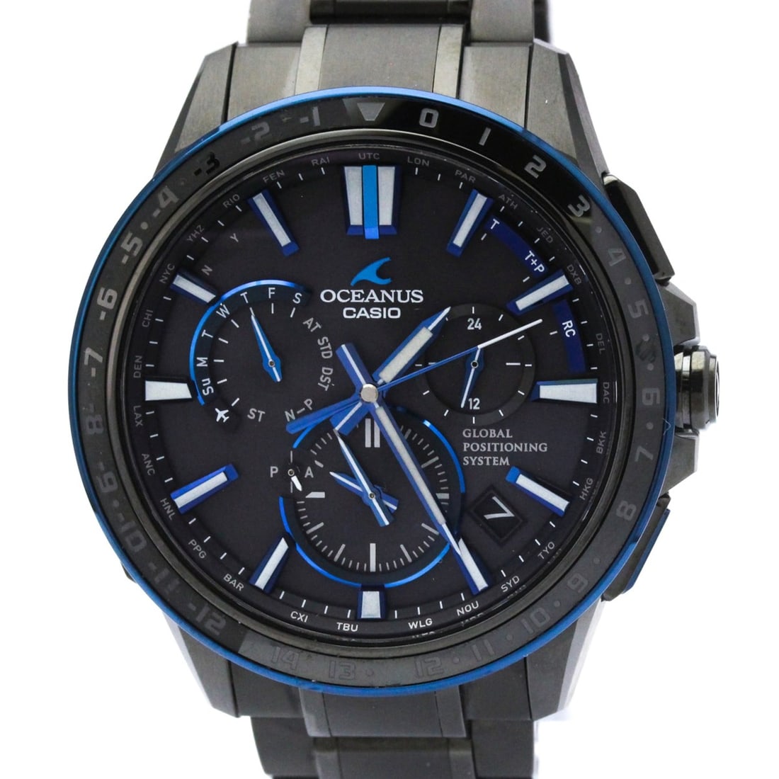 CASIO Oceanus GPS Radio Wave Control Solar Titanium Watch OCW-G1200B-1AJF: --- Catalog ---Category: SizeCase Diameter: 45mm / 1.77''Category: DesignType: WristwatchStyle: SportGender: MenColor (Dial): BlackMaterial (Band): TitaniumMaterial (Case): TitaniumCategory: GeneralLi