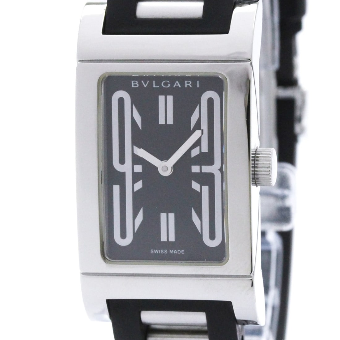 BVLGARI Rettangolo Stainless Steel Quartz Ladies Watch RT39S Polished (1 of 14)
