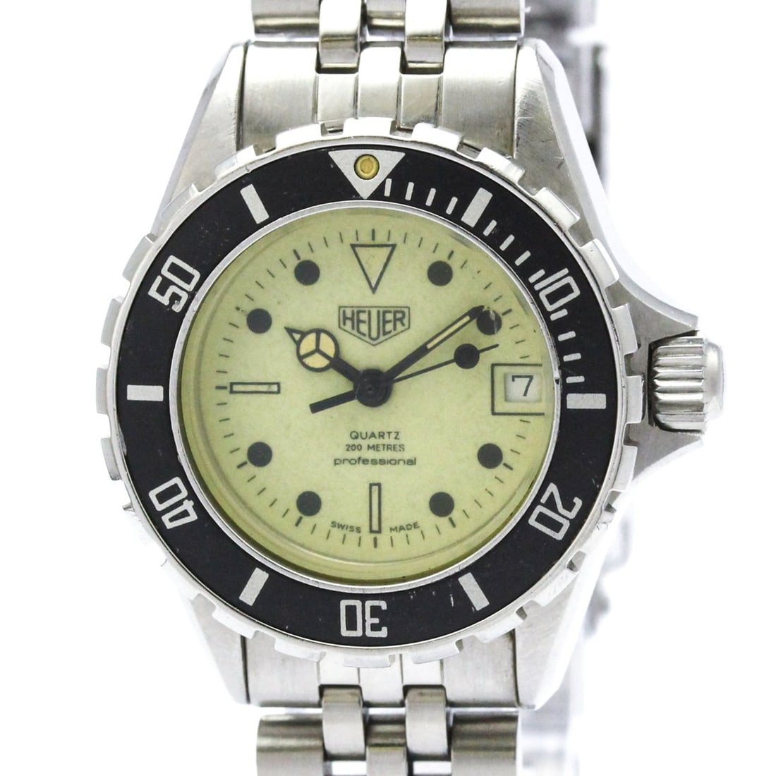TAG HEUER 1000 Professional Stainless Steel Quartz Mens Watch 980.108: --- Catalog ---Category: SizeCase Diameter: 27mm / 1.06''Category: DesignType: WristwatchStyle: SportGender: WomenColor (Dial): IvoryMaterial (Band): Stainless steelMaterial (Case): Stainless steelCat