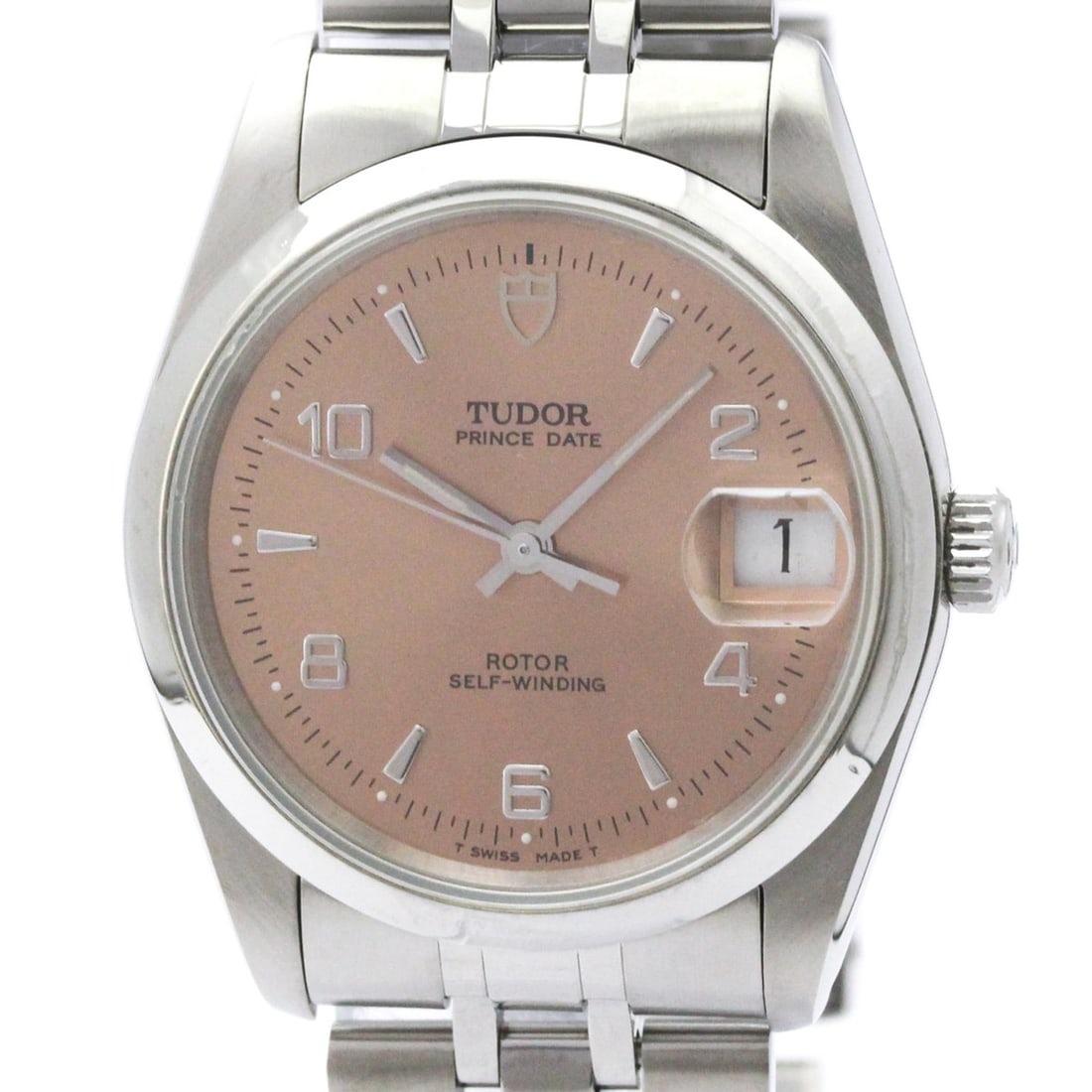 TUDOR Prince Oyster Date Steel Automatic Mens Watch 74000N Polished (1 of 14)