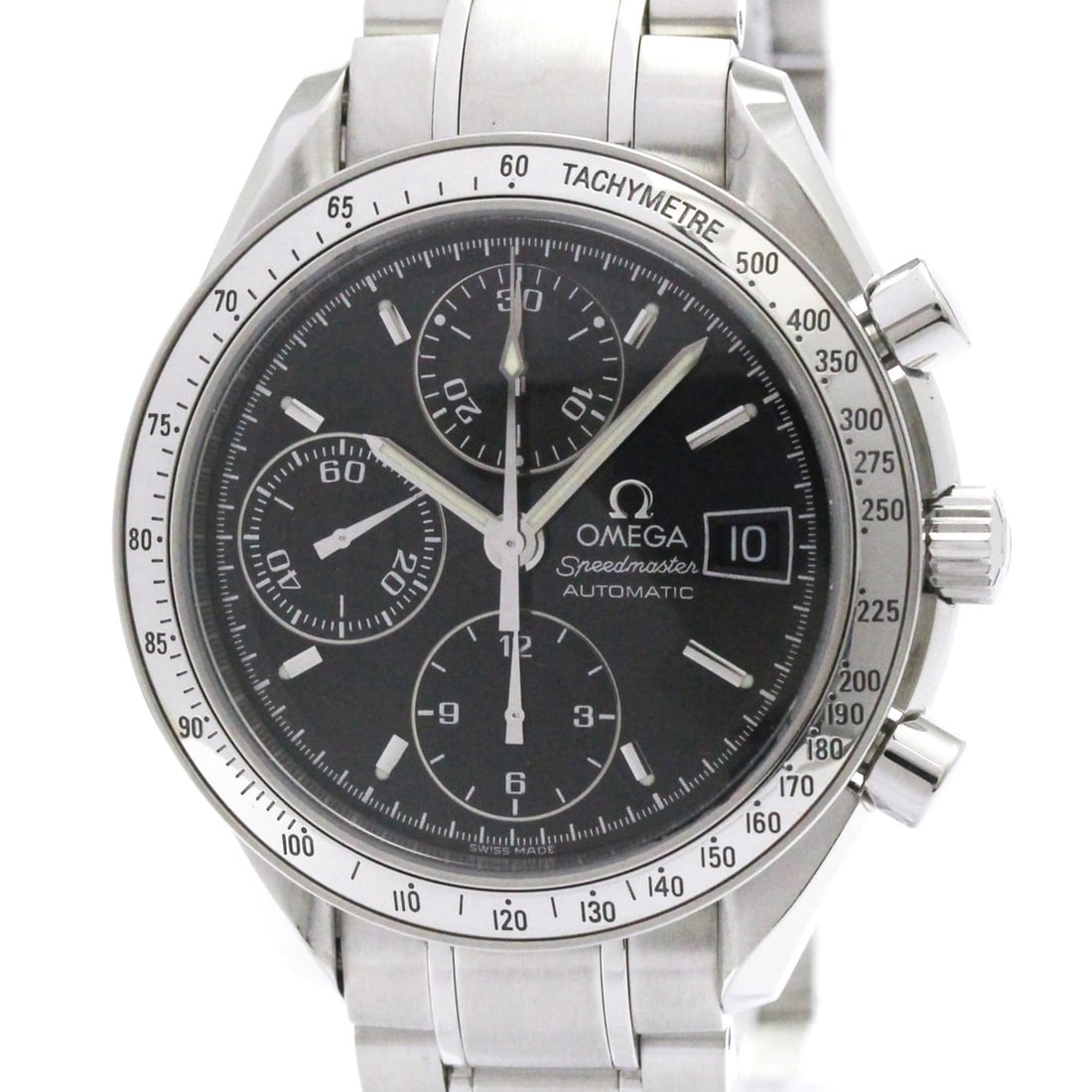 OMEGA Speedmaster Date Steel Automatic Mens Watch 3513.50 Polished: --- Catalog ---Category: SizeCase Diameter: 39mm / 1.54''Category: DesignType: WristwatchStyle: SportGender: MenColor (Dial): BlackMaterial (Band): Stainless steelMaterial (Case): Stainless steelCateg