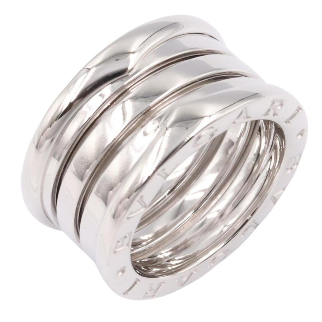 Bvlgari Bulgari B-zero1 Ring, 4-band ring, 18KWG (white gold), women's, silver-toned.: --- Catalog ---Category: SizeJP Size: 8US Size: 4.5Category: DesignType: Band ringColor: SilverGender: WomenMaterial: White gold (18K)Category: GeneralBrand: Bvlgari--- Item List ---Section: Condition
