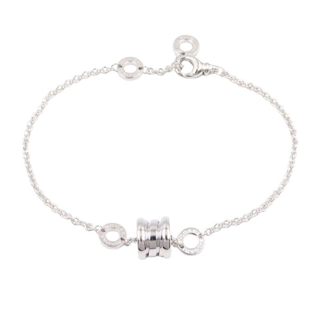 Bvlgari Bulgari B-zero1 Element Bracelet, 18K White Gold (18KWG), Men's/Women's, Silver Tone: --- Catalog ---Category: SizeLength: 15cm - 17.5cm / 5.9'' - 6.88''Category: DesignType: Charm braceletColor: SilverGender: Men,WomenMaterial: White gold (18K)Category: GeneralBrand: Bvlgari--- Item L
