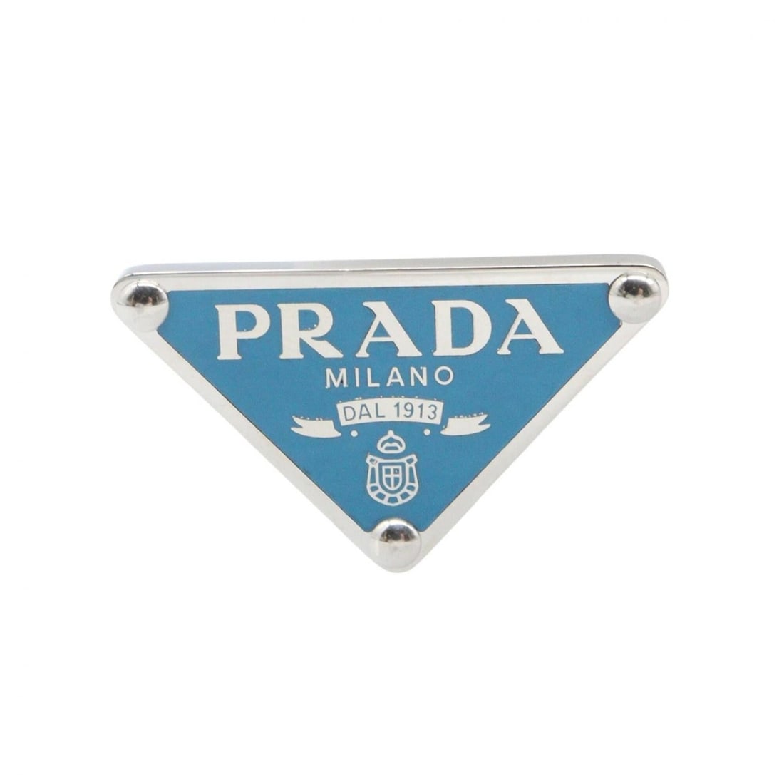 Prada PRADA Right Ear Earring, Sterling Silver 925, Men's/Women's, Blue/Silver Tone, 1JO722 (1 of 20)