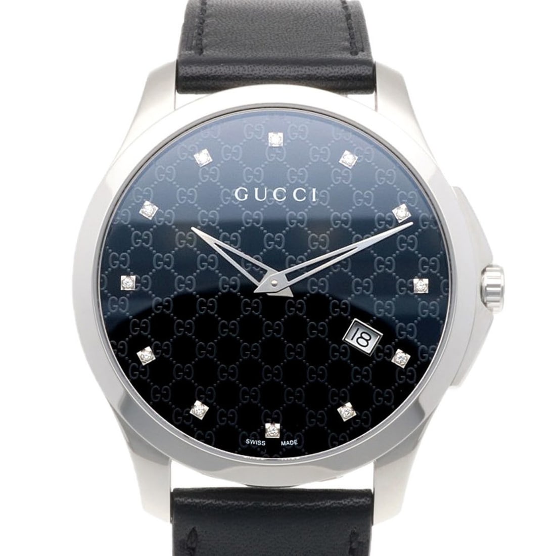 Gucci G-Timeless Watch, Stainless Steel, Quartz, Men's, 12 Diamonds (1 of 12)