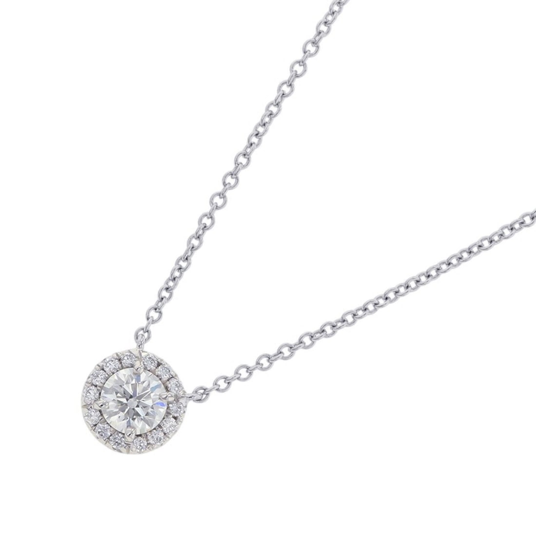 Tiffany & Co. Soleste Pendant Necklace with 0.28ct Diamond Center Stone, Platinum 950. (1 of 11)