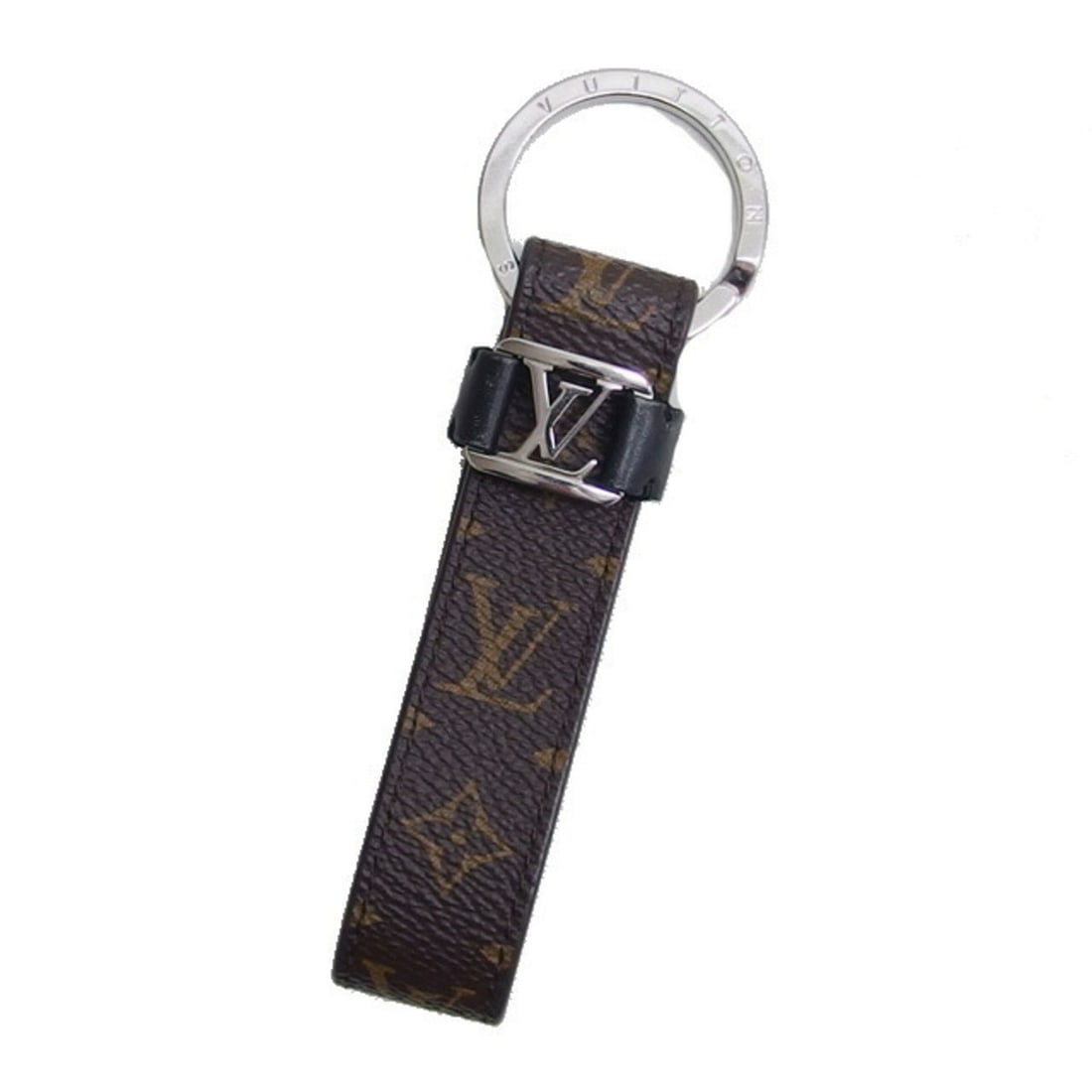 Louis Vuitton Keychain, LV Dragonne, Monogram, M62709: --- Catalog ---Category: SizeSize (HxWxD): 12.5cm x 2.3cm / 4.92'' x 0.9''Category: DesignType: KeyringColor: Black, SilverGender: Men,WomenMaterial: Canvas, Leather, Metal, MonogramCategory: GeneralM