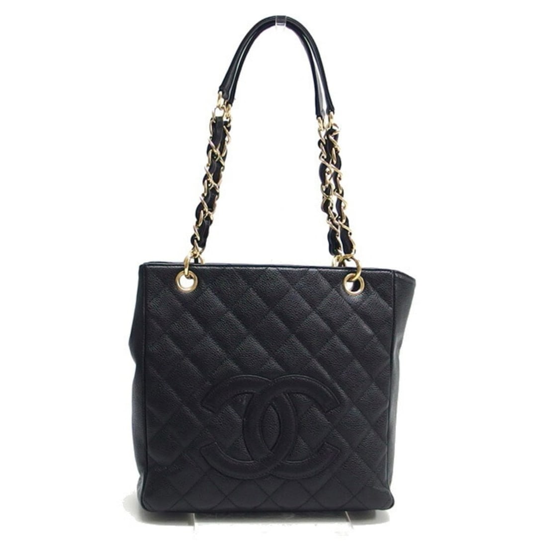 Chanel Matelassé Caviar Skin Petite Tote Bag with Coco Mark, Black: --- Catalog ---Category: SizeSize (HxWxD): 24cm x 25cm x 9cm / 9.44'' x 9.84'' x 3.54''Category: DesignType: Shoulder bagColor: BlackGender: WomenMaterial: Grained Calfskin Category: GeneralBrand: Cha