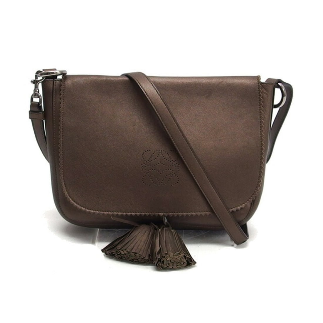 Loewe shoulder bag, Anagram design, with tassel, bronze. (1 of 12)