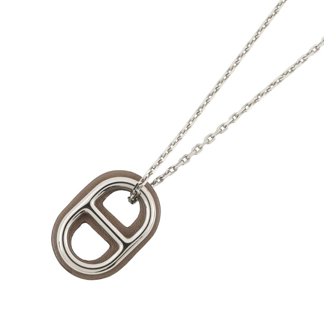 Hermes Necklace Chaine d'Ancre Au Maillon Etoupe Swift HERMES NECKLACE (1 of 12)
