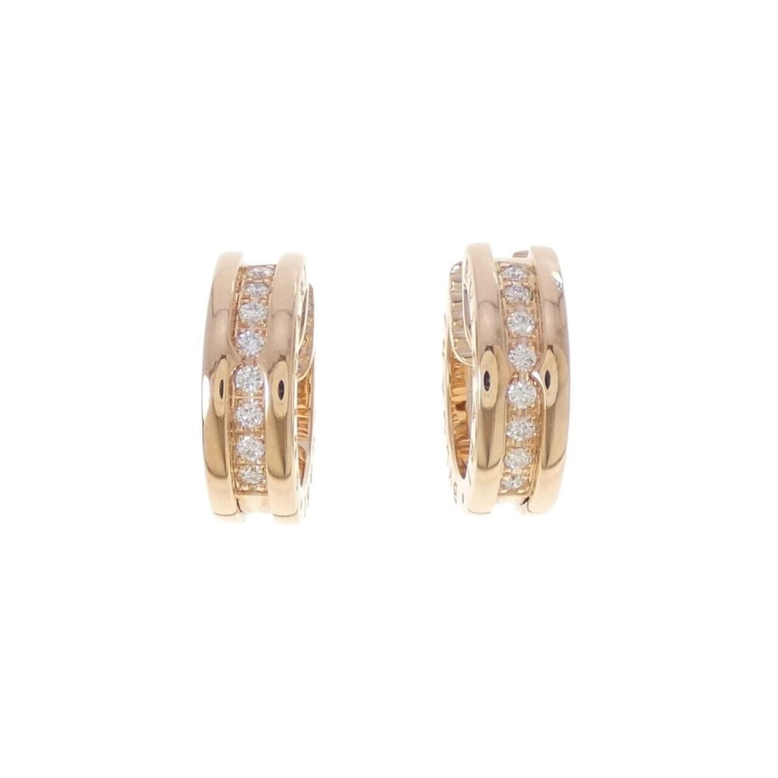 Bvlgari B.zero1 Earrings: --- Catalog ---Category: SizeSize (HxWxD): 14.90mm x 4.80mm / 0.59'' x 0.19''Category: DesignType: Stud earringsStone: DiamondGender: WomenMaterial: Pink gold (18K)Category: GeneralBrand: Bvlgari--- I