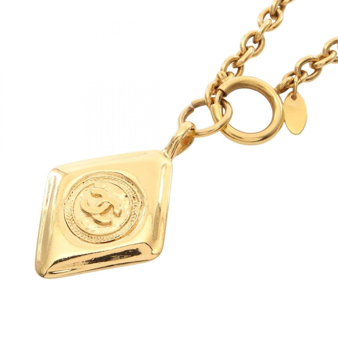 Chanel Coco Mark Necklace, Gold Plated (GP), Women's, Tone (1 of 10)