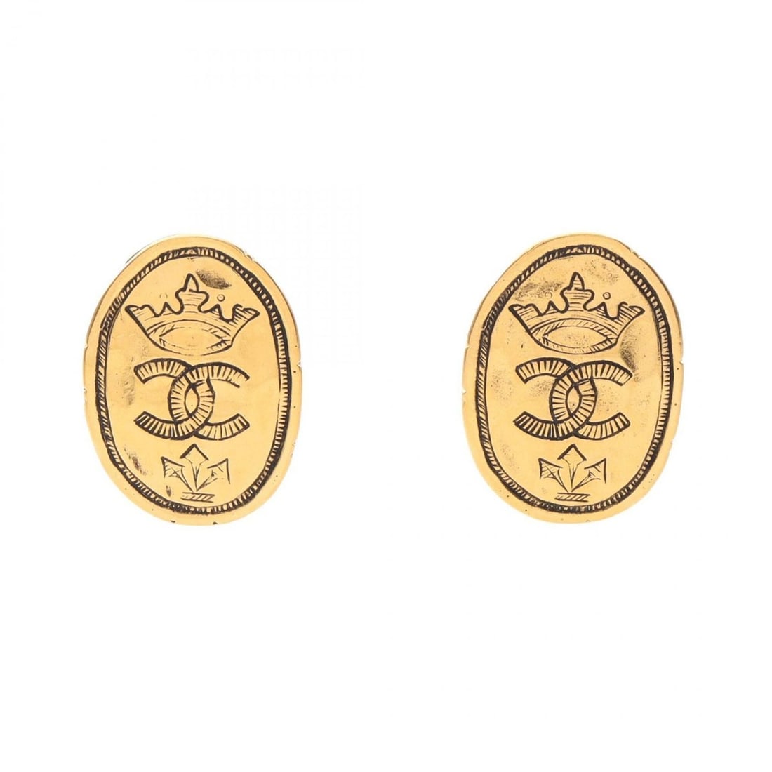 Chanel Coco Mark Earrings, Gold Plated (GP), Women's, Tone: --- Catalog ---Category: SizeSize (HxWxD): 32.00mm x 22.00mm / 1.26'' x 0.87''Category: DesignType: Clip earringsColor: GoldGender: WomenMaterial: Gold platingCategory: GeneralBrand: Chanel--- Item Li
