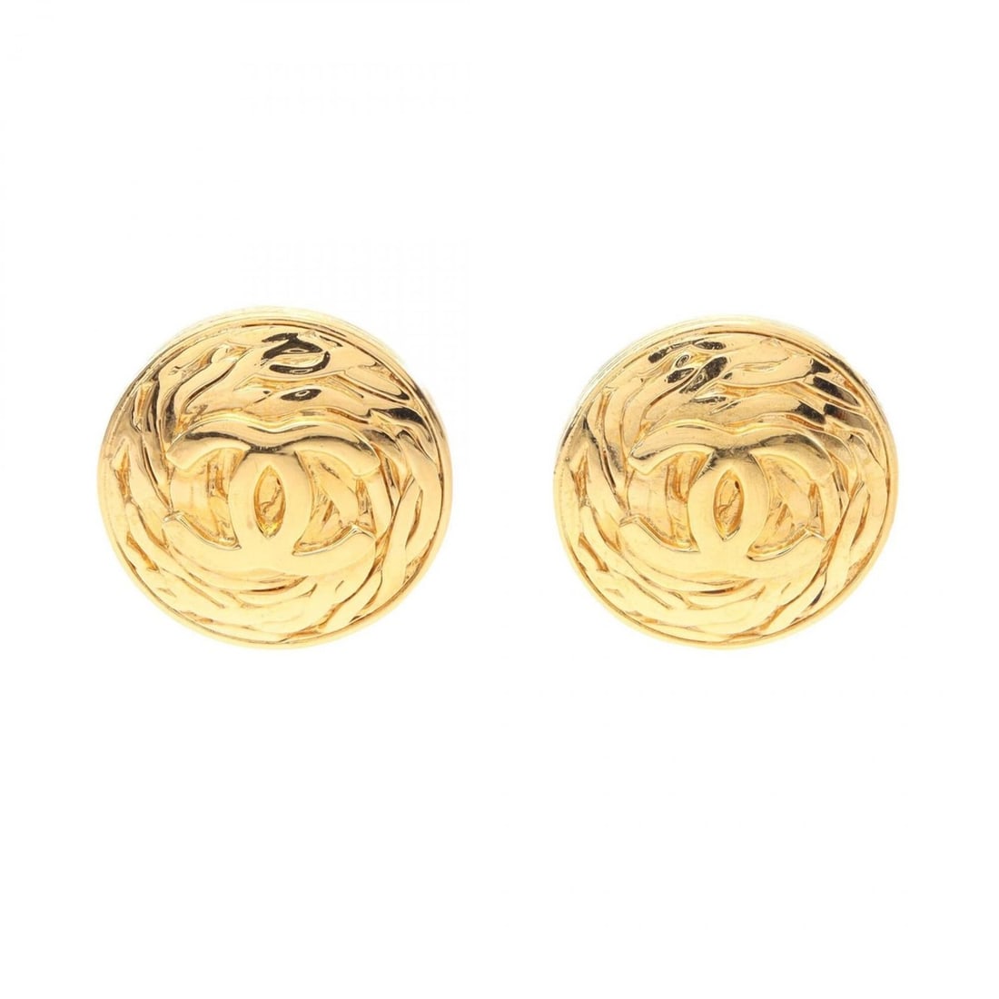 Chanel Coco Mark Earrings, Gold Plated (GP), Women's, Tone: --- Catalog ---Category: SizeSize (HxWxD): 33.00mm x 33.00mm / 1.30'' x 1.30''Category: DesignType: Clip earringsColor: GoldGender: WomenMaterial: Gold platingCategory: GeneralBrand: Chanel--- Item Li