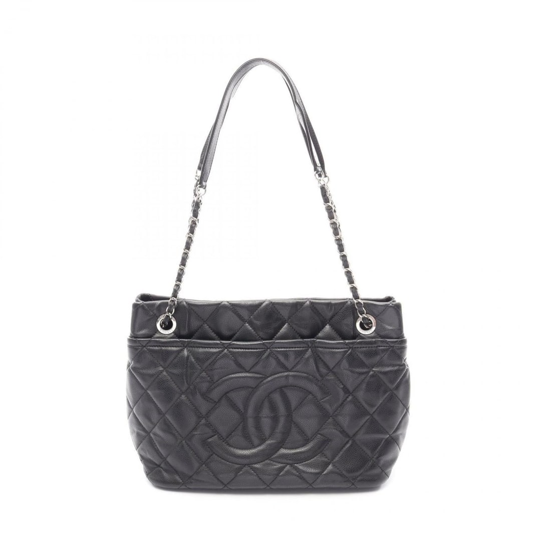 Chanel Matelassé Tote Bag Handbag, Caviar Leather (Grained Calfskin), Women's, Black, A67294: --- Catalog ---Category: SizeSize (HxWxD): 24cm x 31cm x 16cm / 9.44'' x 12.2'' x 6.29''Category: DesignType: Handbag, Tote bagColor: BlackGender: WomenMaterial: Grained Calfskin Category: GeneralMPN:
