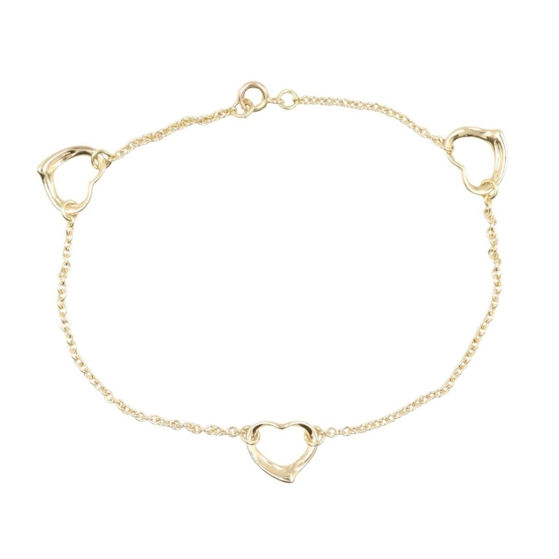 Tiffany & Co. Open Heart Bracelet, 18K (Yellow Gold), Women's Gold Tone (1 of 7)