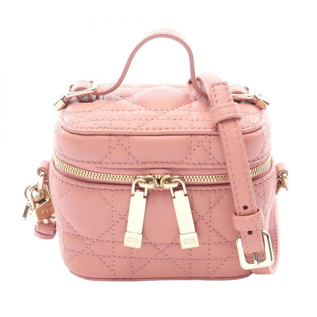 Christian Dior Dior Lady Micro Vanity 2-Way Handbag, Leather, Women's, Pink: --- Catalog ---Category: SizeSize (HxWxD): 9cm x 11cm x 7cm / 3.54'' x 4.33'' x 2.75''Category: DesignType: HandbagColor: PinkGender: WomenMaterial: Leather Category: GeneralBrand: Christian Dior--- I