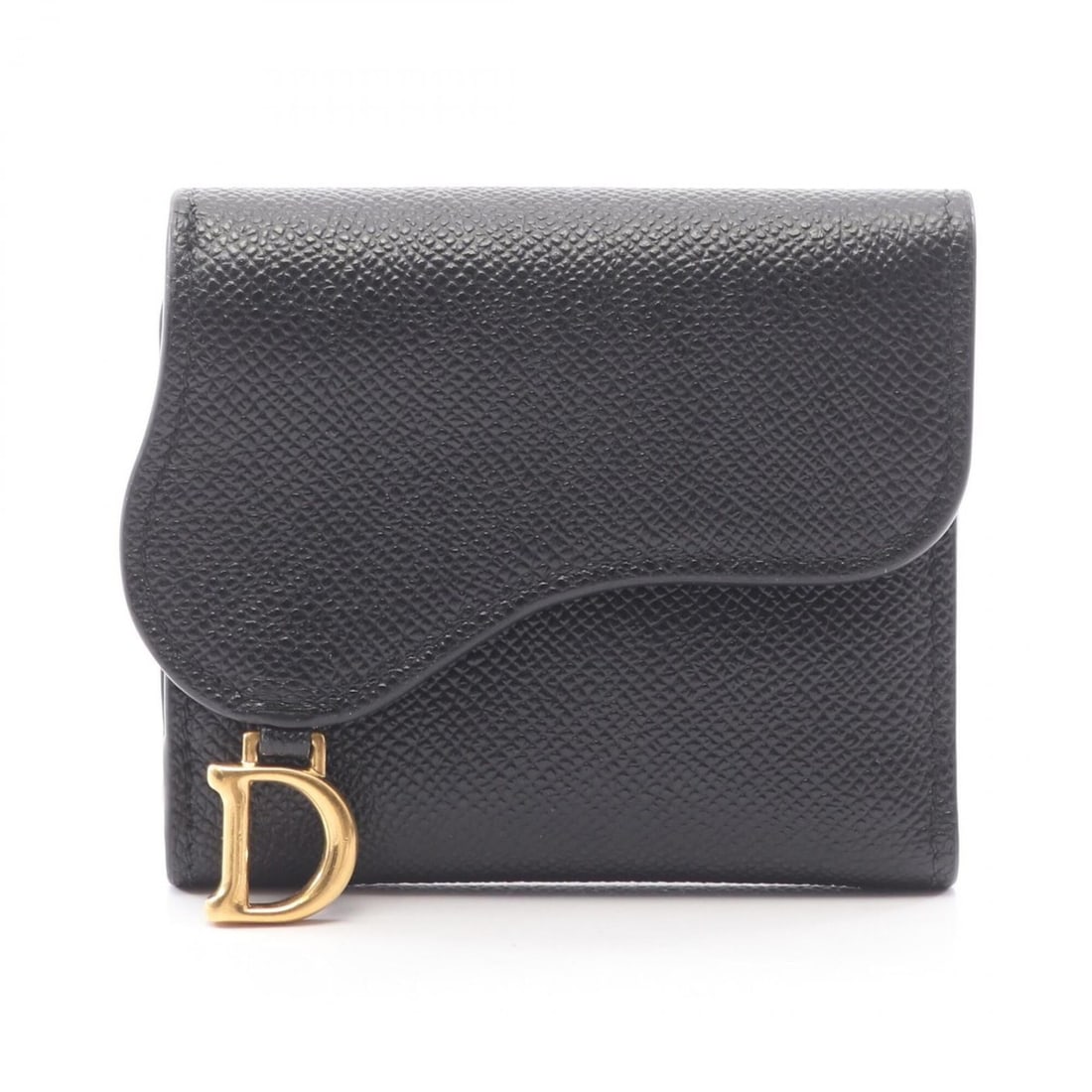 Christian Dior Dior Saddle Bag Lotus Wallet Tri-fold Leather Women's Black S5652CCEH_M900: --- Catalog ---Category: SizeSize (HxWxD): 9cm x 10cm x 2cm / 3.54'' x 3.93'' x 0.78''Category: DesignType: Wallet (tri-fold)Color: BlackGender: WomenMaterial: Leather Category: GeneralMPN: S5652CCEH_