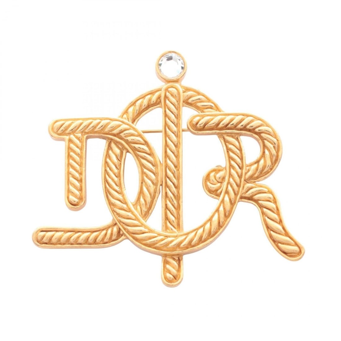 Christian Dior Dior Emblem Logo Brooch Accessory, Gold Plated (GP), Rhinestone, Women's, Gold/Clear: --- Catalog ---Category: SizeSize (HxWxD): 5.8cm x 6.5cm / 2.28'' x 2.55''Category: DesignType: BroochColor: GoldStone: RhinestoneGender: WomenMaterial: Gold platingCategory: GeneralBrand: Christian D