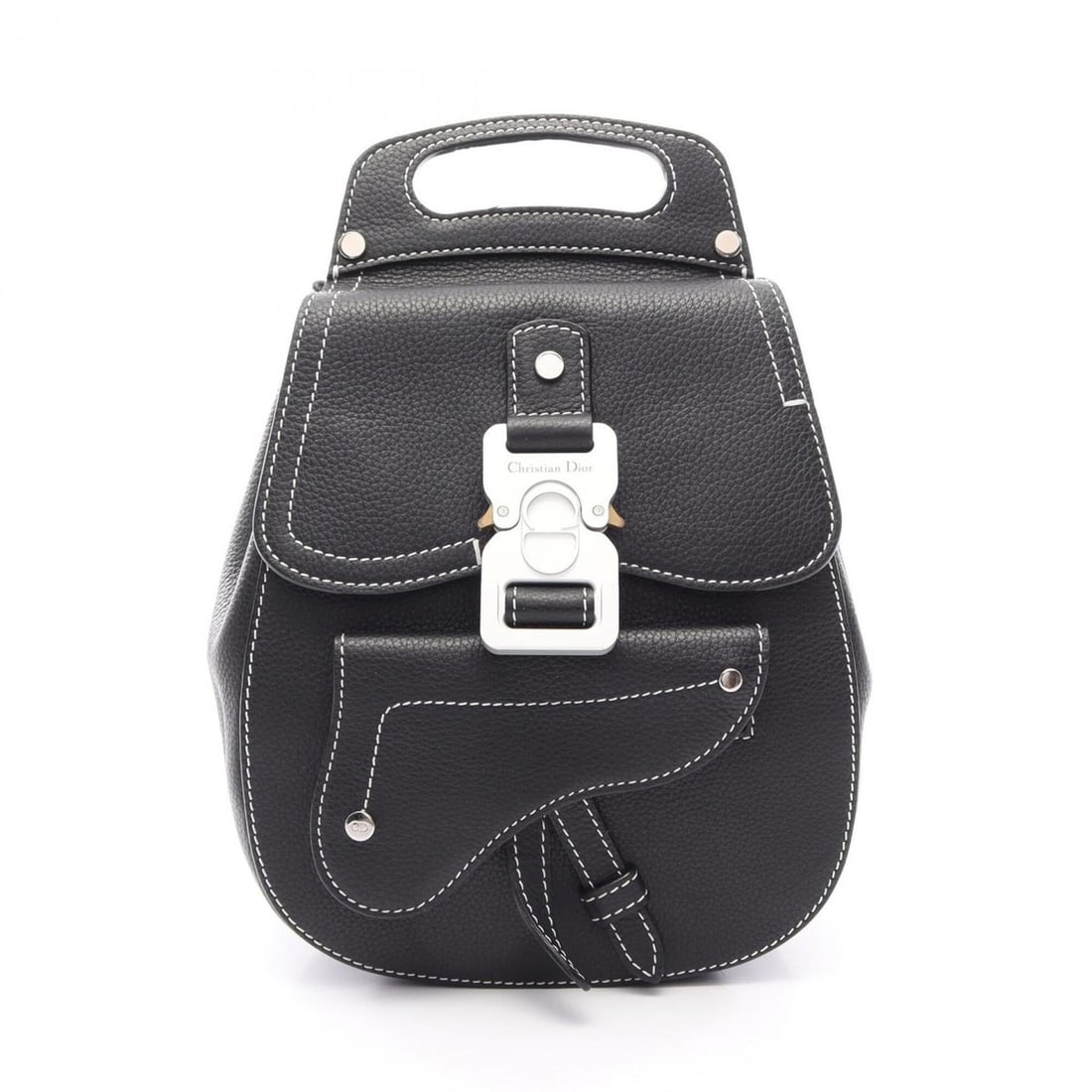 Christian Dior Dior Gallop Backpack/Handbag, Leather, Men's, Black: --- Catalog ---Category: SizeSize (HxWxD): 22cm x 16cm x 9cm / 8.66'' x 6.29'' x 3.54''Category: DesignType: BackpackColor: BlackGender: MenMaterial: Leather Category: GeneralBrand: Christian Dior--- 