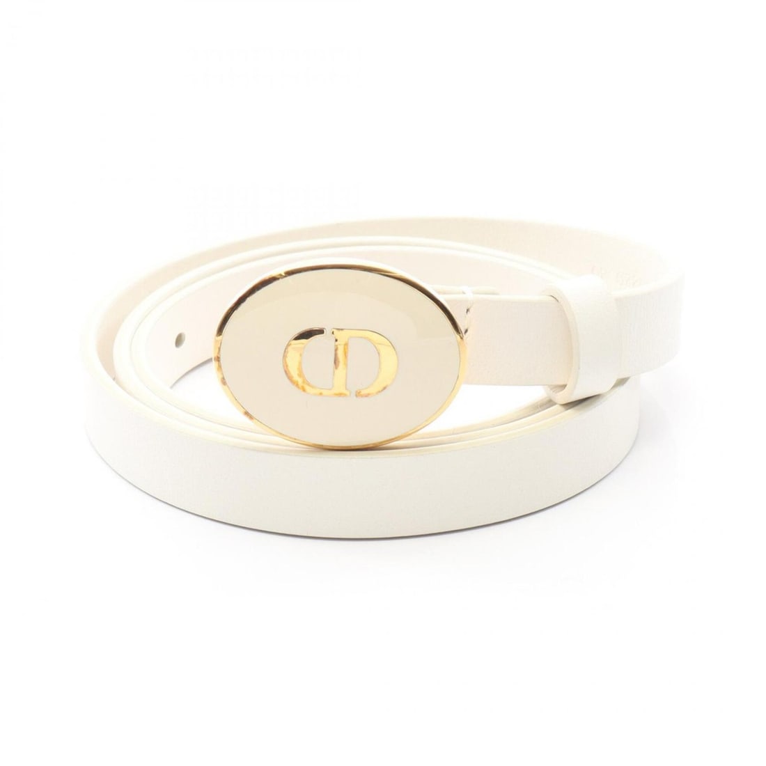 Christian Dior Dior CD logo belt, leather, women's, white.: --- Catalog ---Category: SizeWidth: 1.5cm / 0.59''Length: 75cm - 85cm / 29.52'' - 33.46''Category: DesignType: Standard beltColor: WhiteGender: WomenEmbellishment: AbrasionMaterial (Strap): Leather Ca