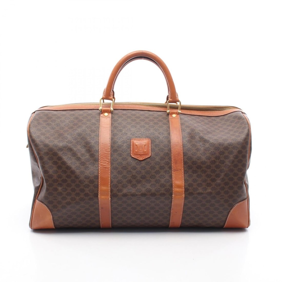 Celine Madakam Boston Bag Handbag, Coated Canvas Leather, Women's, Brown (1 of 16)
