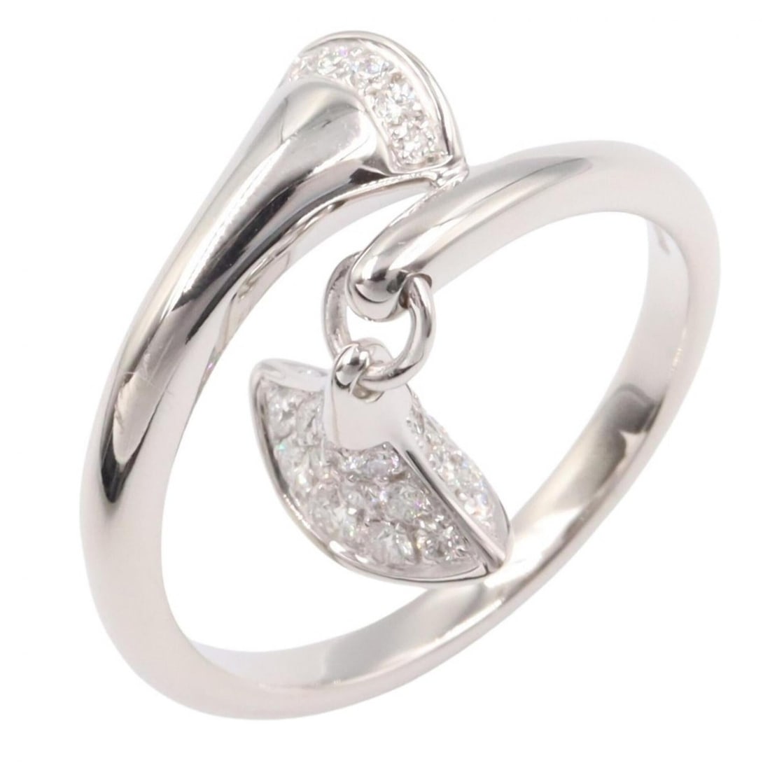 Bulgari BVLGARI Diva's Dream Diamond Ring - Ring/Finger Jewelry 18KWG (White Gold) Women's Silver: --- Catalog ---Category: SizeJP Size: 15.5US Size: 7.5Category: DesignType: Band ringColor: Clear, SilverStone: DiamondGender: WomenMaterial: White gold (18K)Category: GeneralBrand: Bvlgari--- Item Li