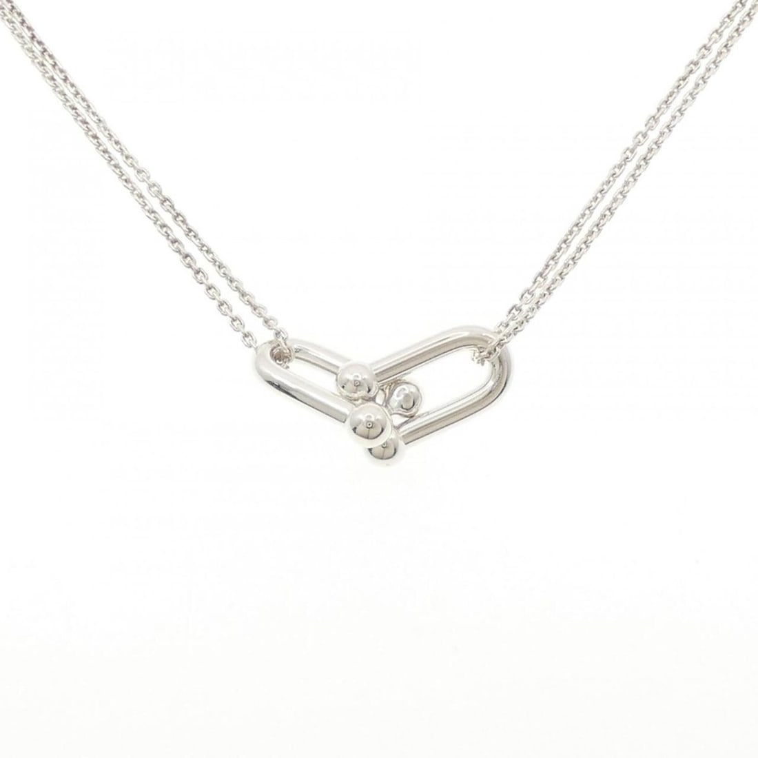Tiffany HardWear Large Double Link Necklace: --- Catalog ---Category: SizeNeck Circumference: 41 cm / 16.14''Category: DesignColor: SilverGender: WomenMaterial: Silver 925Pendant Type: PendantNecklace Type: NecklaceCategory: GeneralMPN: 63104337