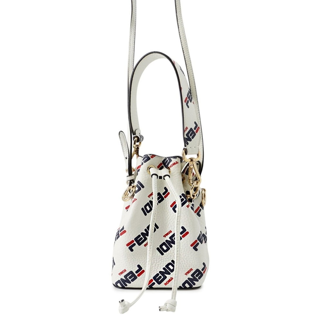 Fendi Montresor Mini Handbag, FILA Collaboration, Leather, 8BS010, FENDI 2-way Shoulder Bag, Handbag (1 of 16)