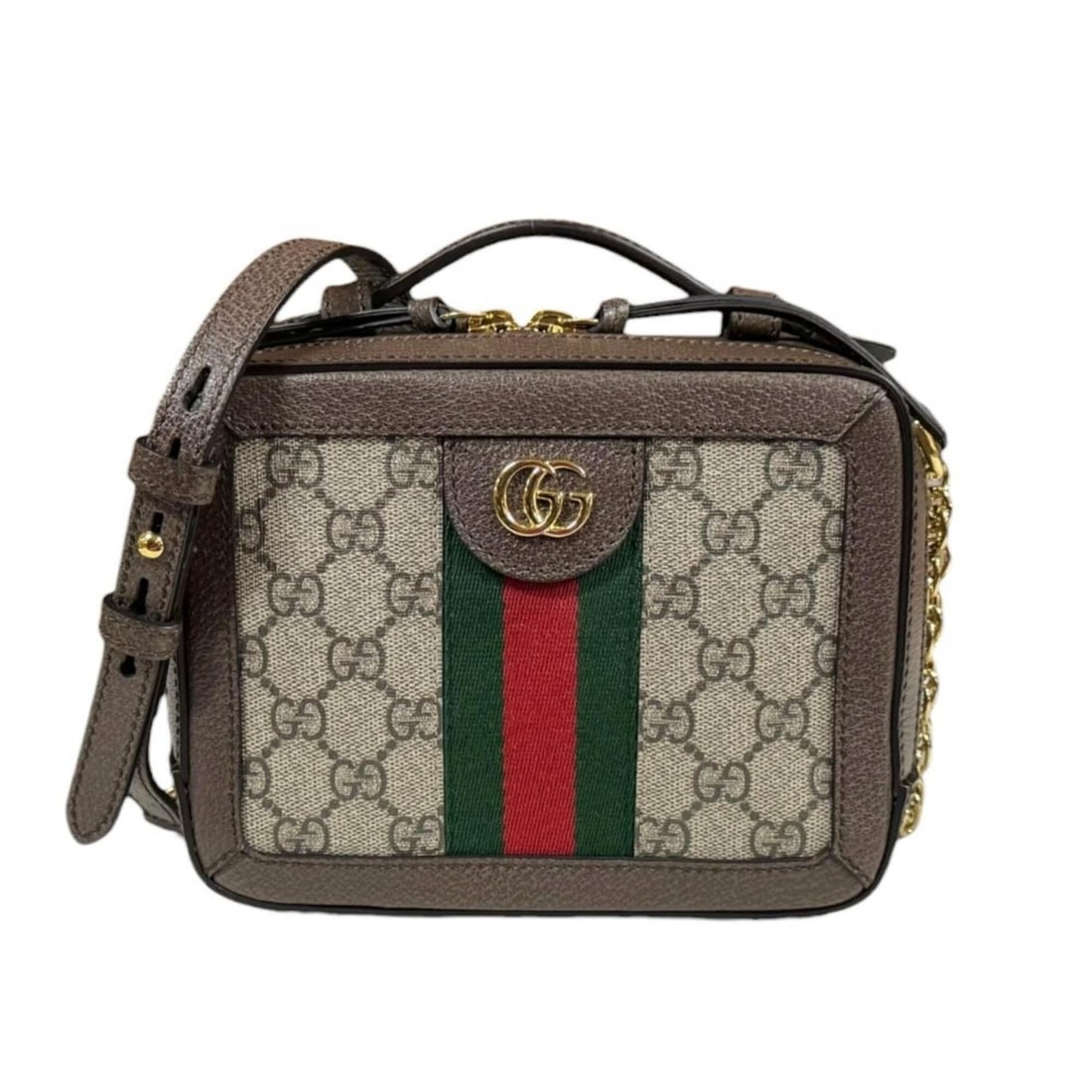 Gucci Mini Ophidia Shoulder Bag, GG Supreme Canvas 602576, Beige, Women's, GUCCI Chain (1 of 13)